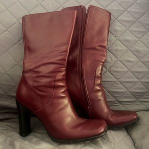 Via Spiga Red Mid-Calf Boots